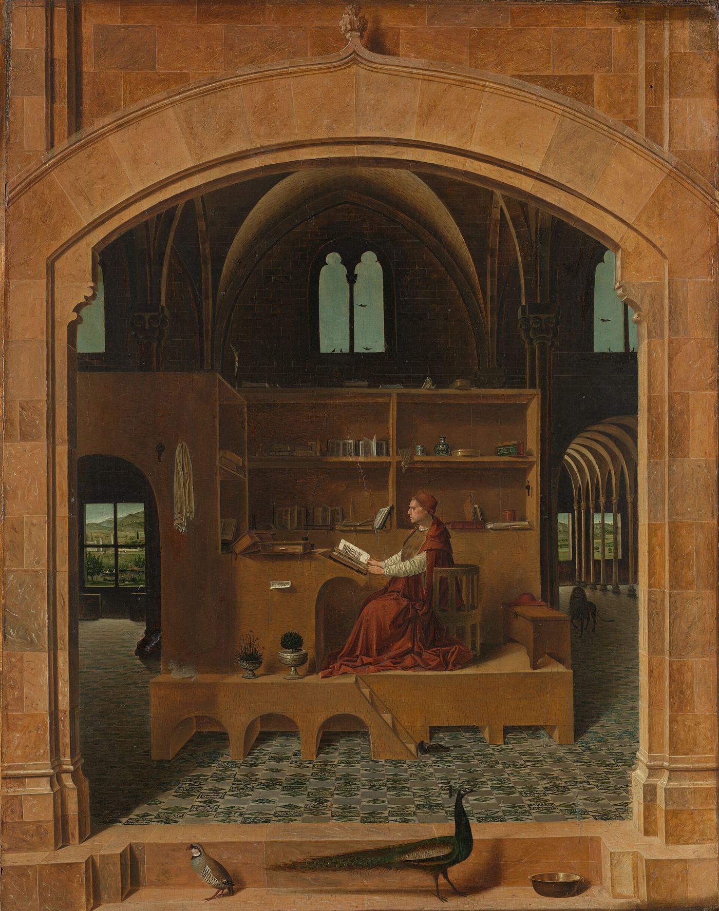 Students studying together with books and notes in a library